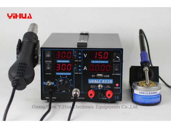 YIHUA 853D 2A USB Soldering Iron Station Voltage Test Meter for sale online 