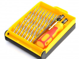 Mini screwdriver tool set, 33pc with tweezers